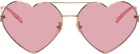 Gucci Gold Heart Sunglasses