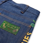KAPITAL - Bob Marley Wide-Leg Printed Denim Jeans - Indigo
