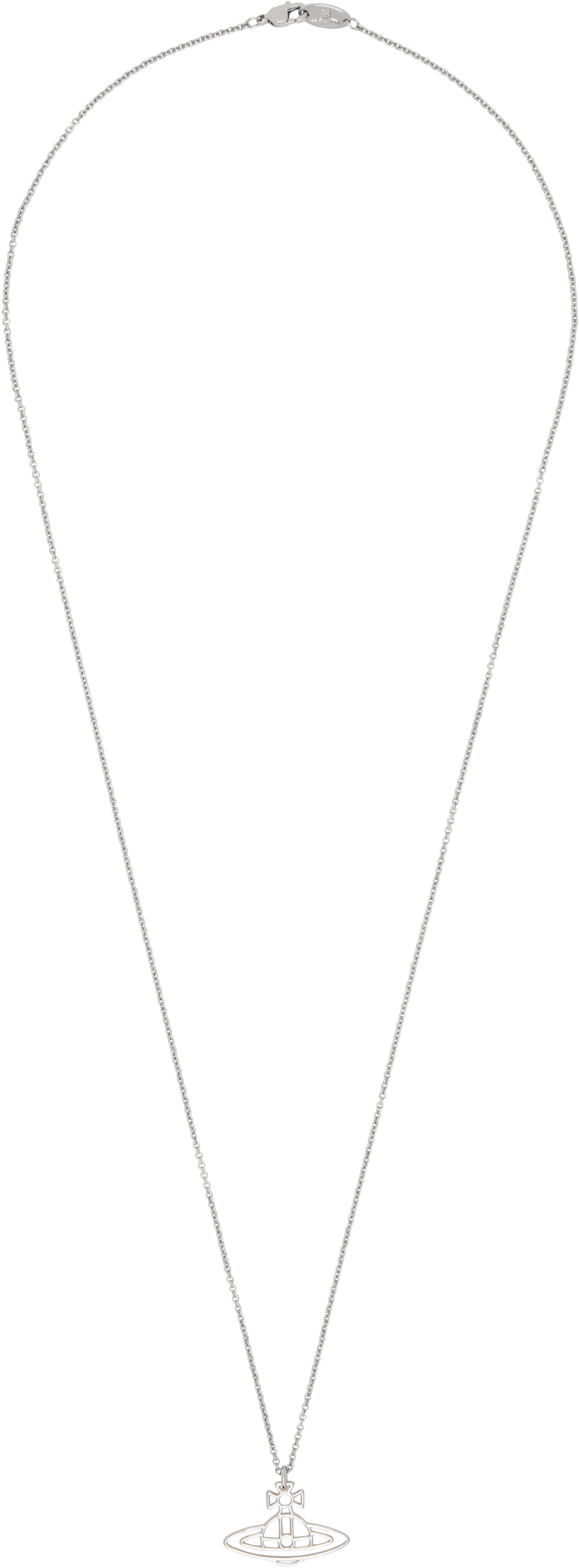 美品✨Vivienne Westwood フラット オーブ Thin Lines Vivienne Westwood Silver Thin Lines Flat Orb Pendant Necklace
