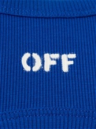 OFF-WHITE Off Logo Cotton Blend Cutout Rib Top