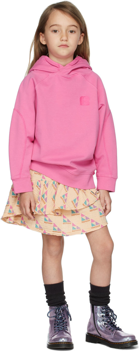 Repose AMS Kids Pink Logo Hoodie