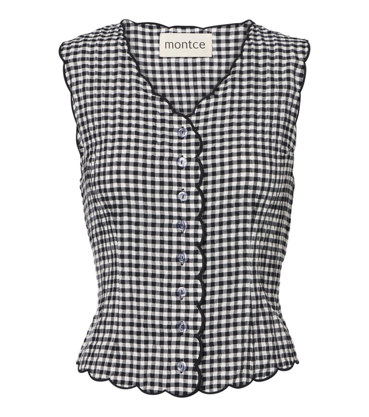 Photo: Montce Gingham scalloped vest