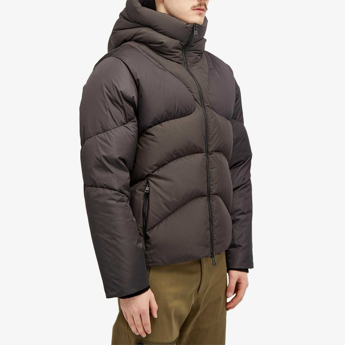 Moncler Men's Ripstop Padded Jacket in Brown Moncler