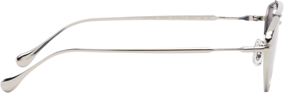 Jil Sander Silver Oliver Peoples 'Edition 5' Aviator Sunglasses