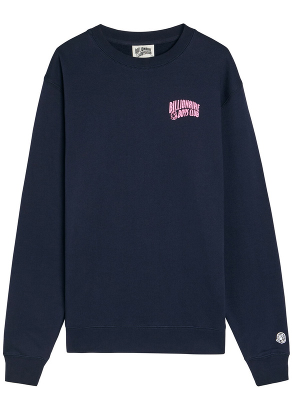 Photo: Billionaire Boys Club Small Arch Logo-print Cotton Sweatshirt Navy