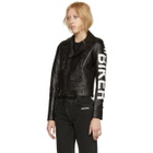 Off-White Black Leather Biker Jacket