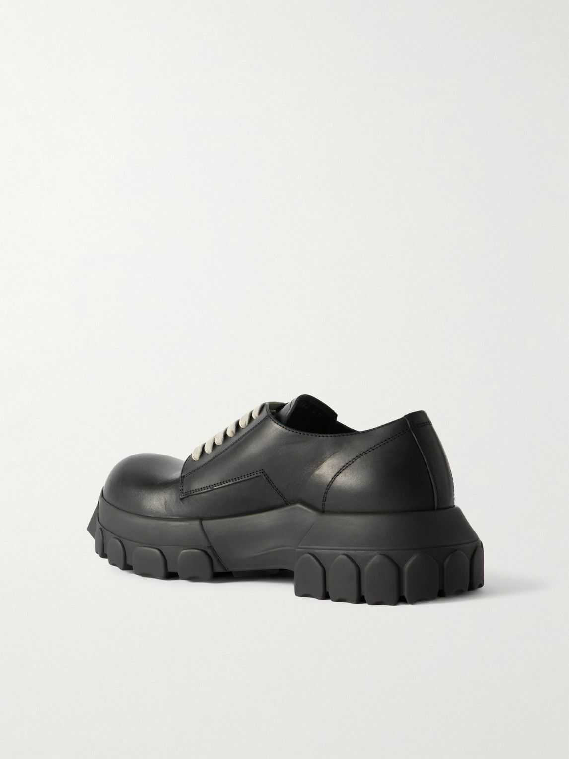 rick owens Bozo Tractor レザーダービーブーツ Rick Owens - Bozo Tractor Leather Derby Shoes - Black Rick Owens