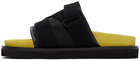 AMBUSH Black & Yellow Padded Sandals