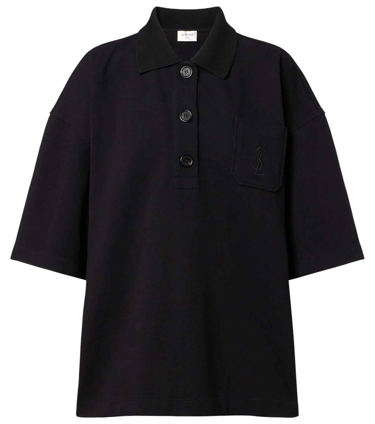Saint Laurent Black Polo Shirt