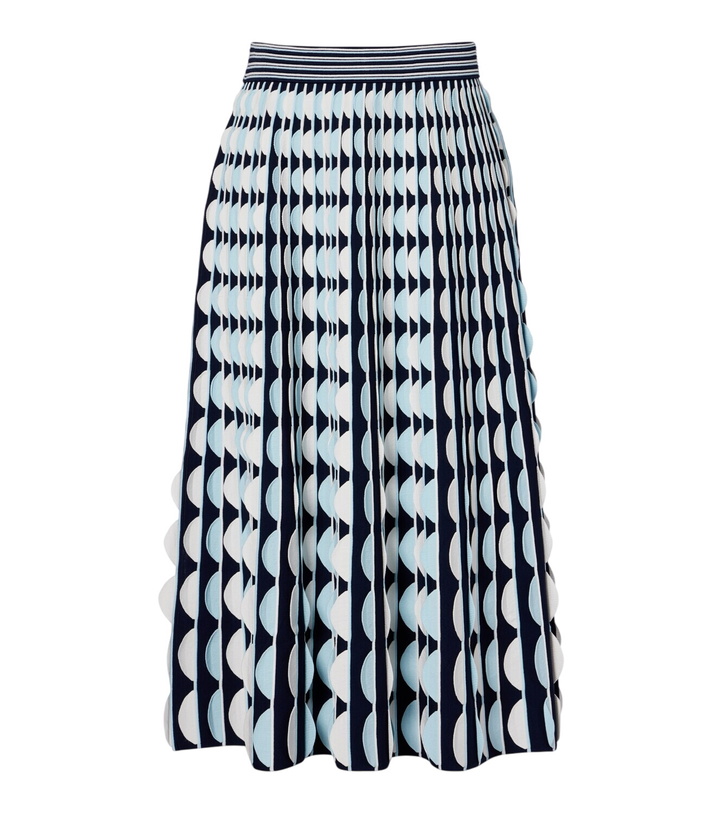 Photo: Simkhai Micah knitted scalloped midi skirt