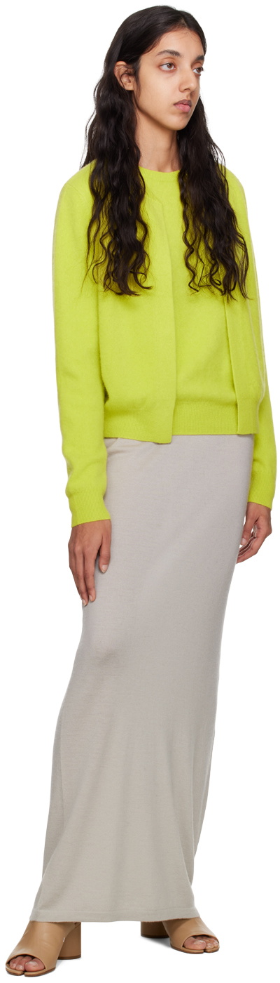Frenckenberger Yellow Mini Bomber Cardigan
