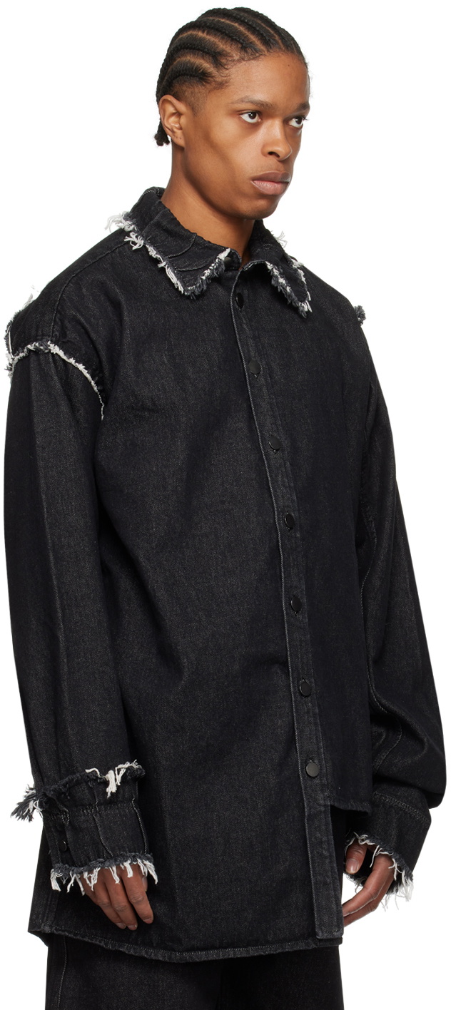 AIREI Black Shelley Denim Shirt
