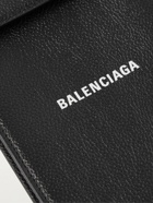 Balenciaga - Logo-Print Full-Grain Leather Messenger Bag