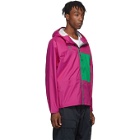 Nike Pink and Green ACG Packable Rain Jacket
