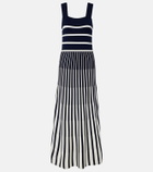Velvet Aveline striped knitted maxi dress