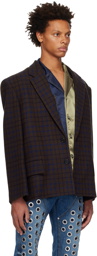 We11done Brown Check Blazer