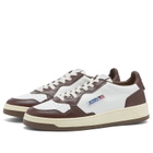 Autry Men's Medalist Low Leather Sneaker in Chestnut