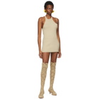 ISA BOULDER SSENSE Exclusive Beige Thigh-High Argyle Boots
