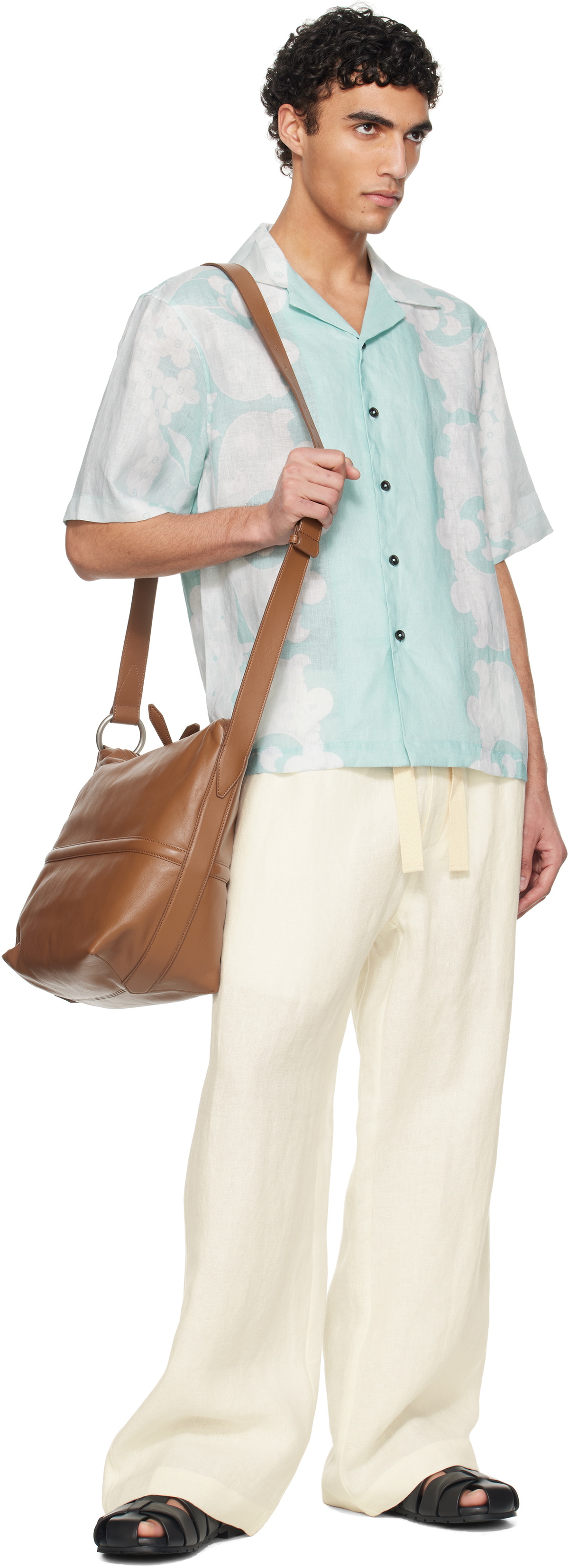 COMMAS Blue Paradise Floral Camp Collar Shirt Commas