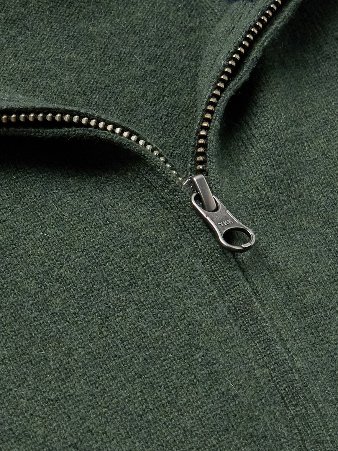 Hartford - Wool and Cashmere-Blend Half-Zip Sweater - Green
