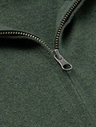 Hartford - Wool and Cashmere-Blend Half-Zip Sweater - Green