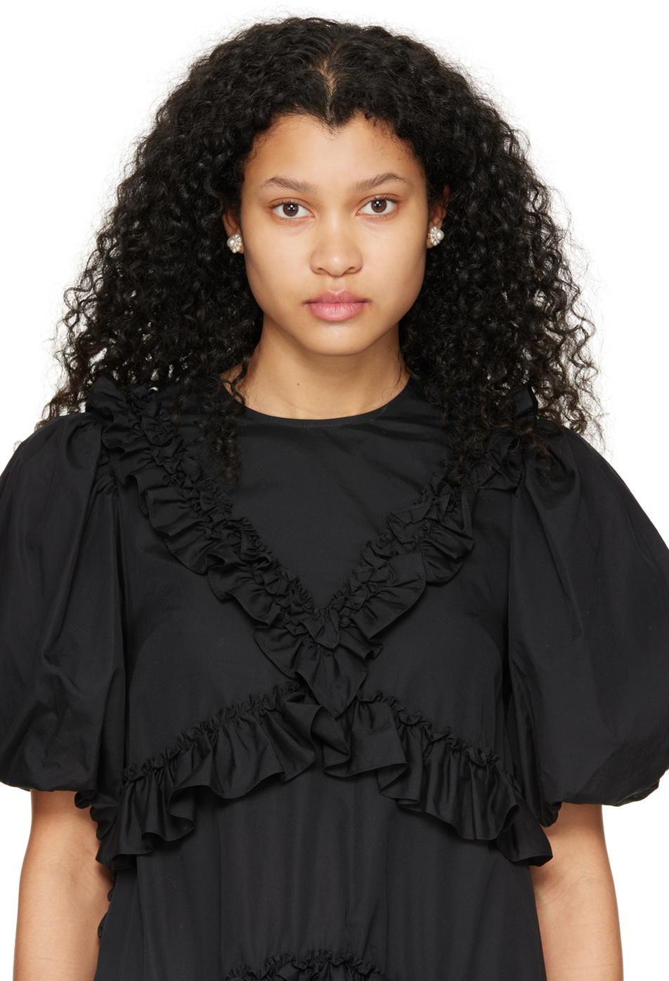 Simone Rocha White Daisy Stud Earrings Simone Rocha
