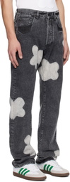 FORMA Black Bleached Flowers Jeans