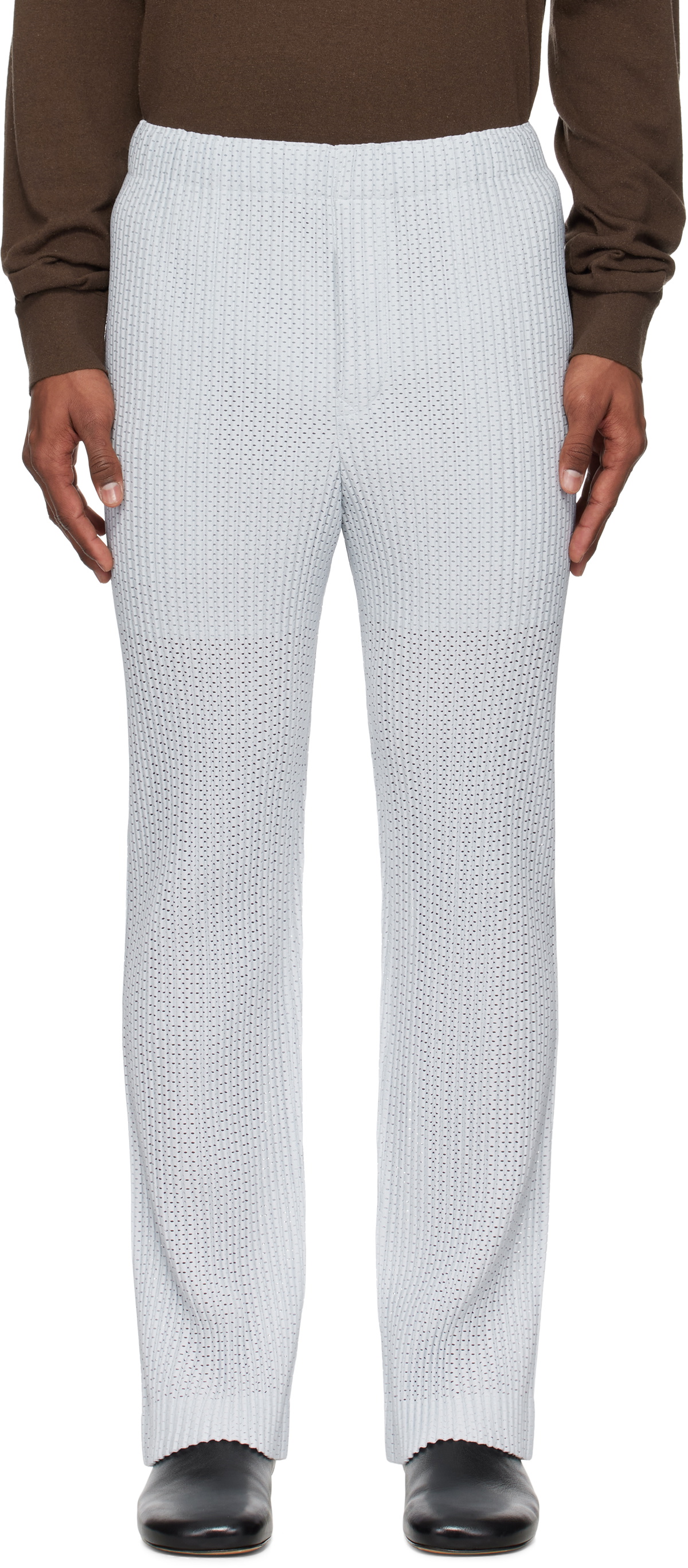 Homme Plisse Issey Miyake Grey Tailored Pleats Trousers Homme Plisse Issey Miyake Grey Tailored Pleats Trousers
