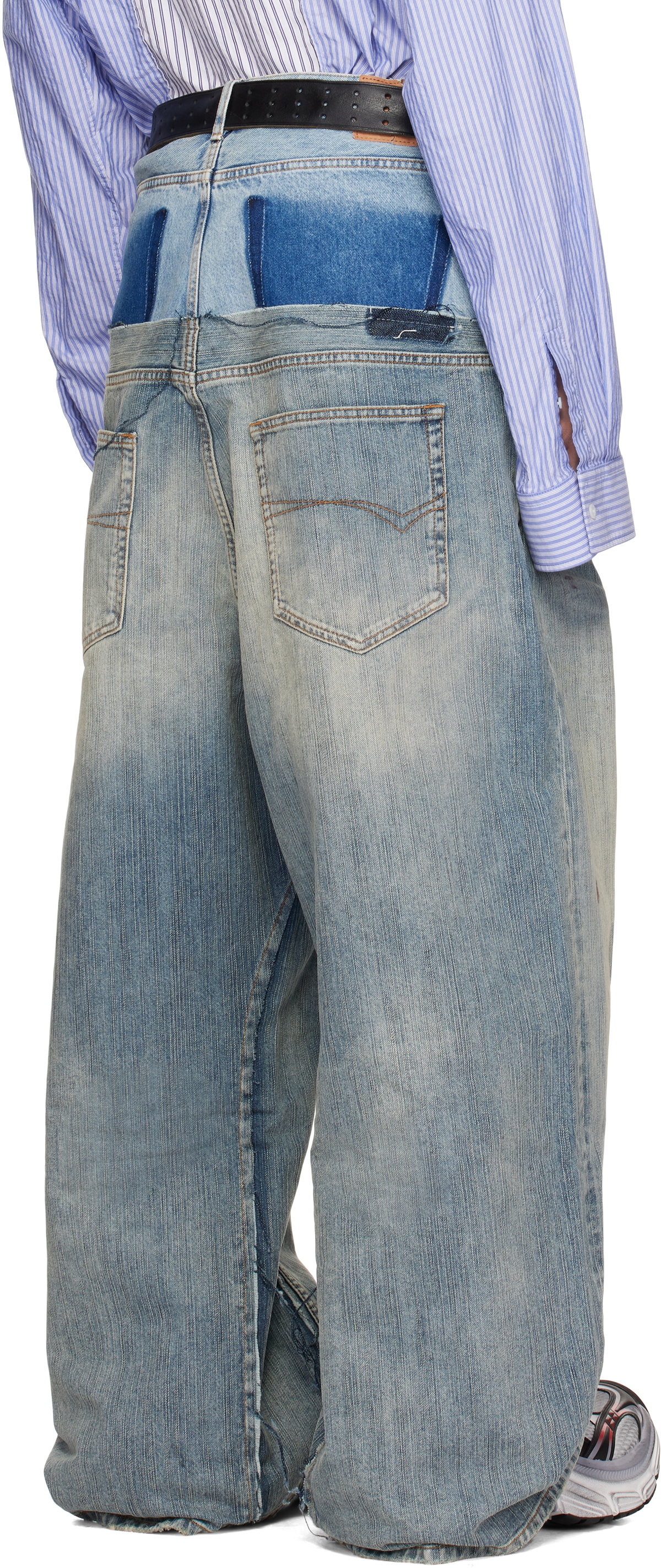 BALENCIAGA CUT-UP BAGGY デニム S Men's Cut-up Baggy Pants in Blue | Balenciaga US