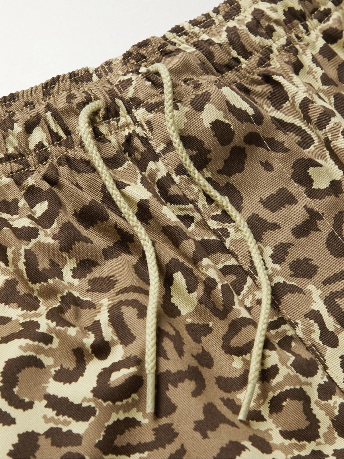 WTAPS - Seagull Leopard-Print Cotton-Twill Drawstring Trousers - Animal  print