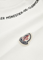 Moncler Logo Cotton T-shirt Cream