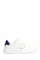 Philippe Model Temple Low Sneakers In White Leather