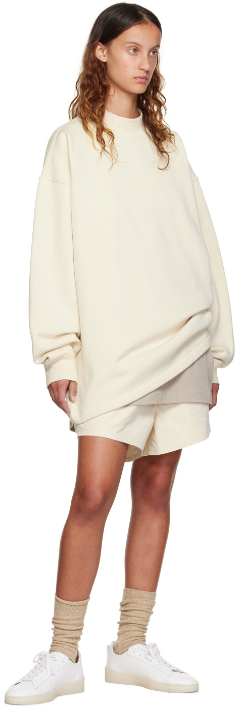 Essentials Off-White Cotton Shorts