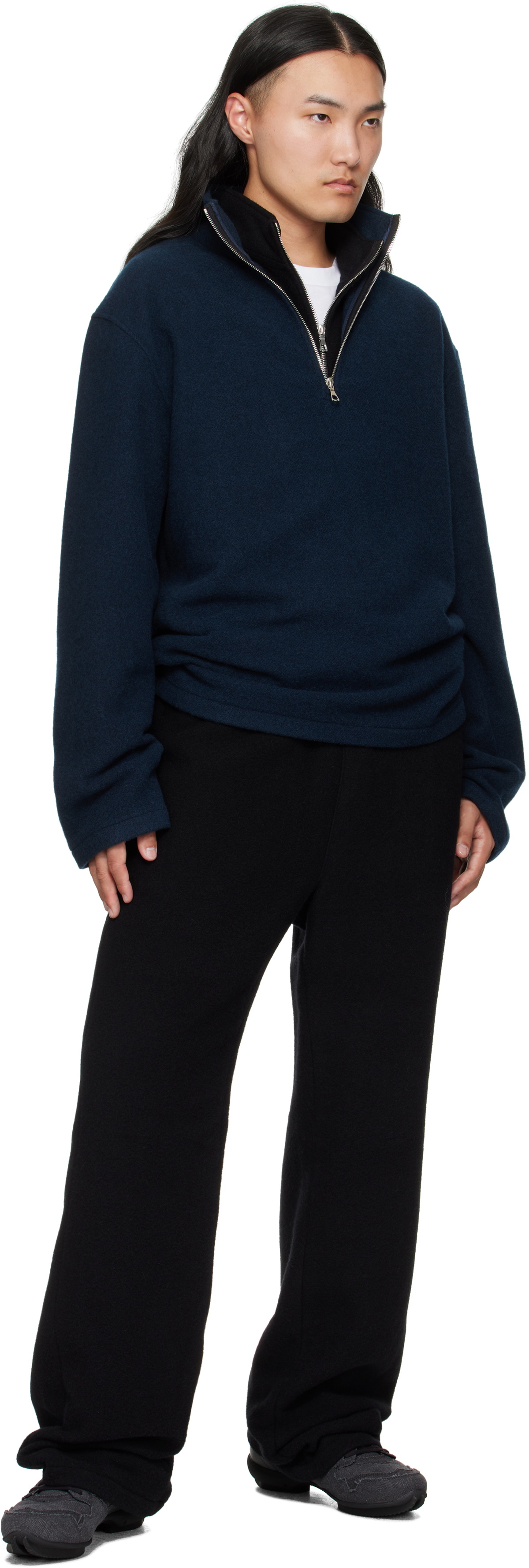 Rier Navy Fleece Sweater
