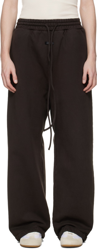 Photo: Fear of God Brown Sunfaded Wide Leg Sweatpants