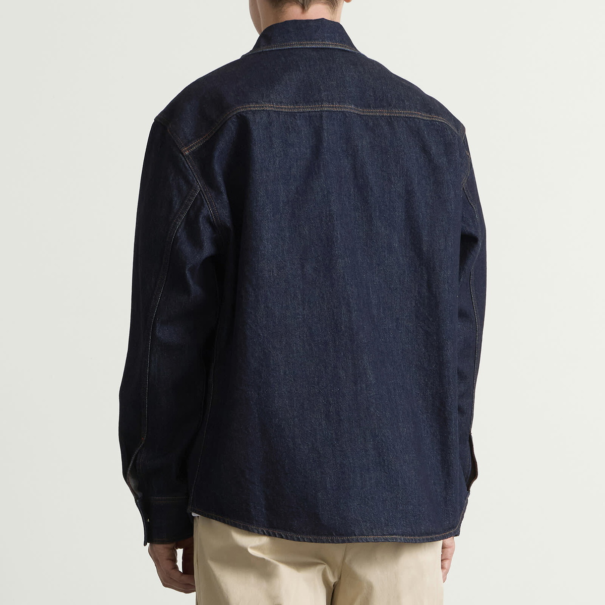 Casablanca Men's Raw Denim Shirt in Indigo