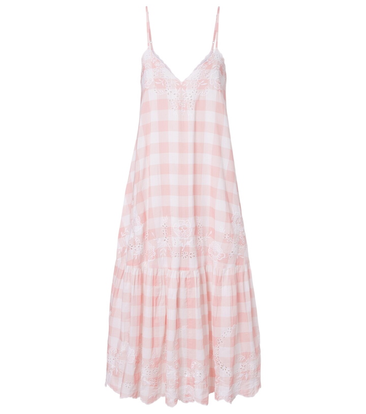 Photo: Juliet Dunn Embroidered checked cotton midi dress
