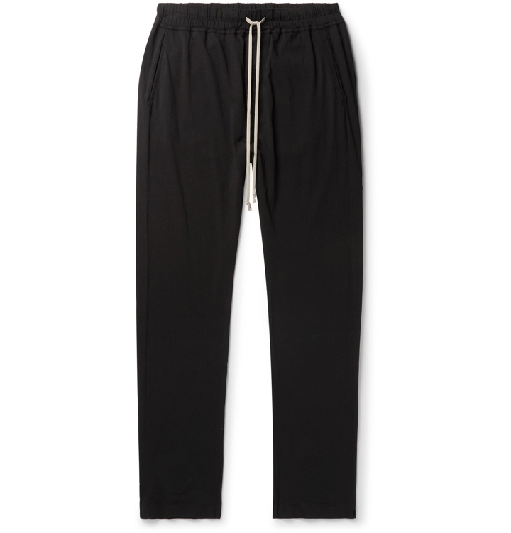 Photo: Rick Owens - Berlin Tapered Cotton-Jersey Sweatpants - Black