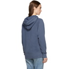 rag and bone Navy Garment-Dyed Racer Hoodie