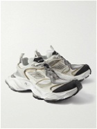 Balenciaga - Cargo Distressed Mesh-Trimmed Suede and Leather Sneakers - Gray