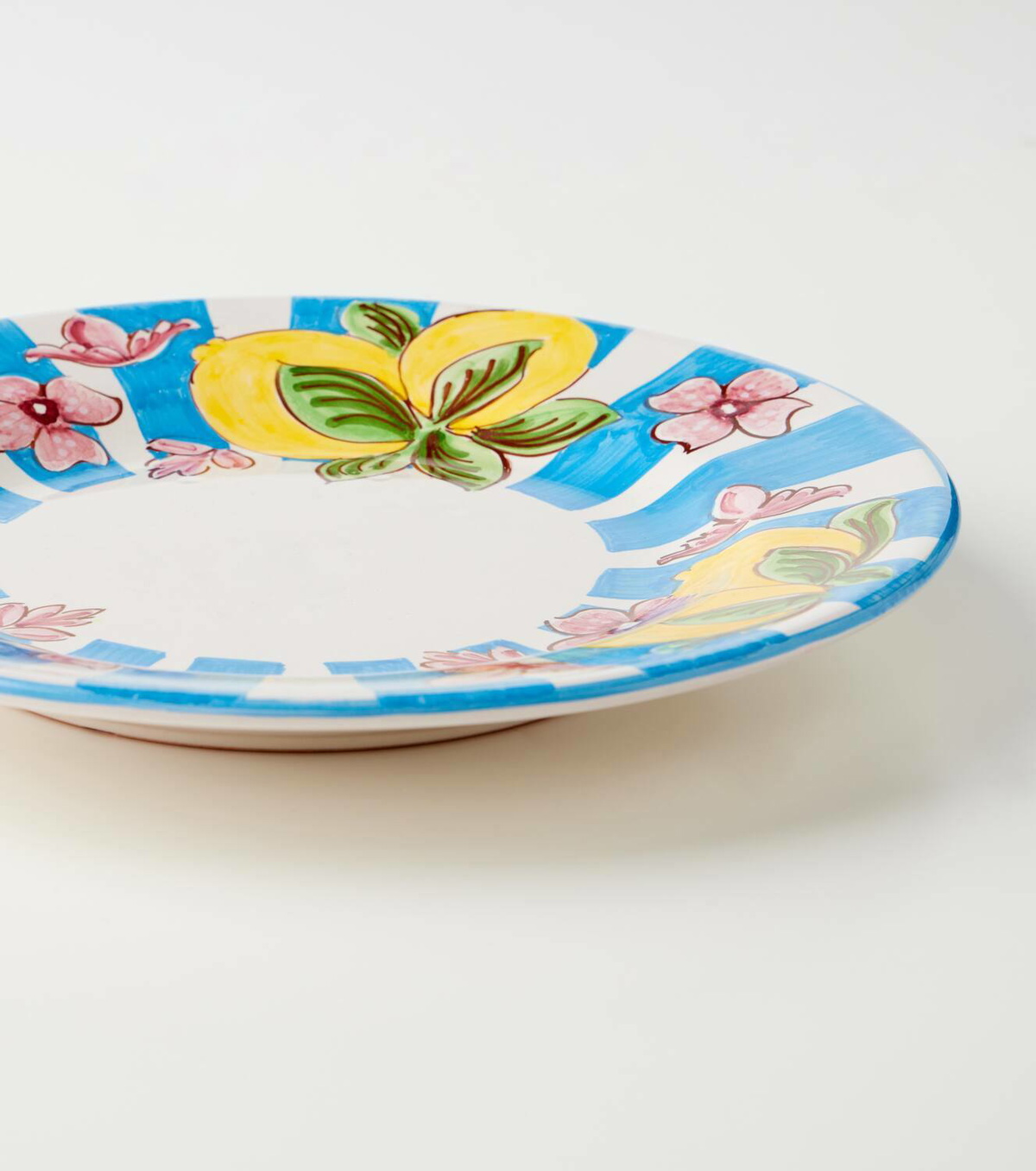 Dolce&Gabbana Casa Taormina striped ceramic dessert plate