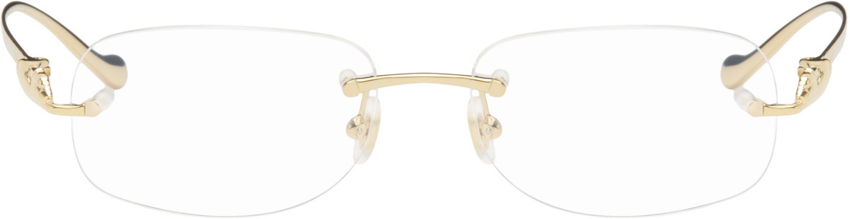 Cartier Gold Rimless Panther Glasses