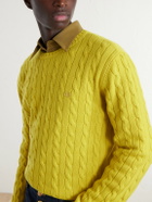 Valentino Garavani - VLogo-Embellished Cashmere Sweater - Yellow
