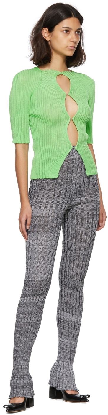 A. ROEGE HOVE SSENSE Exclusive Green Nylon Cardigan
