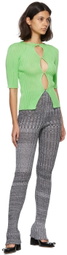 A. ROEGE HOVE SSENSE Exclusive Green Nylon Cardigan