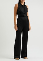 Diane Von Furstenberg Kellie Wide-leg Jersey Jumpsuit Black