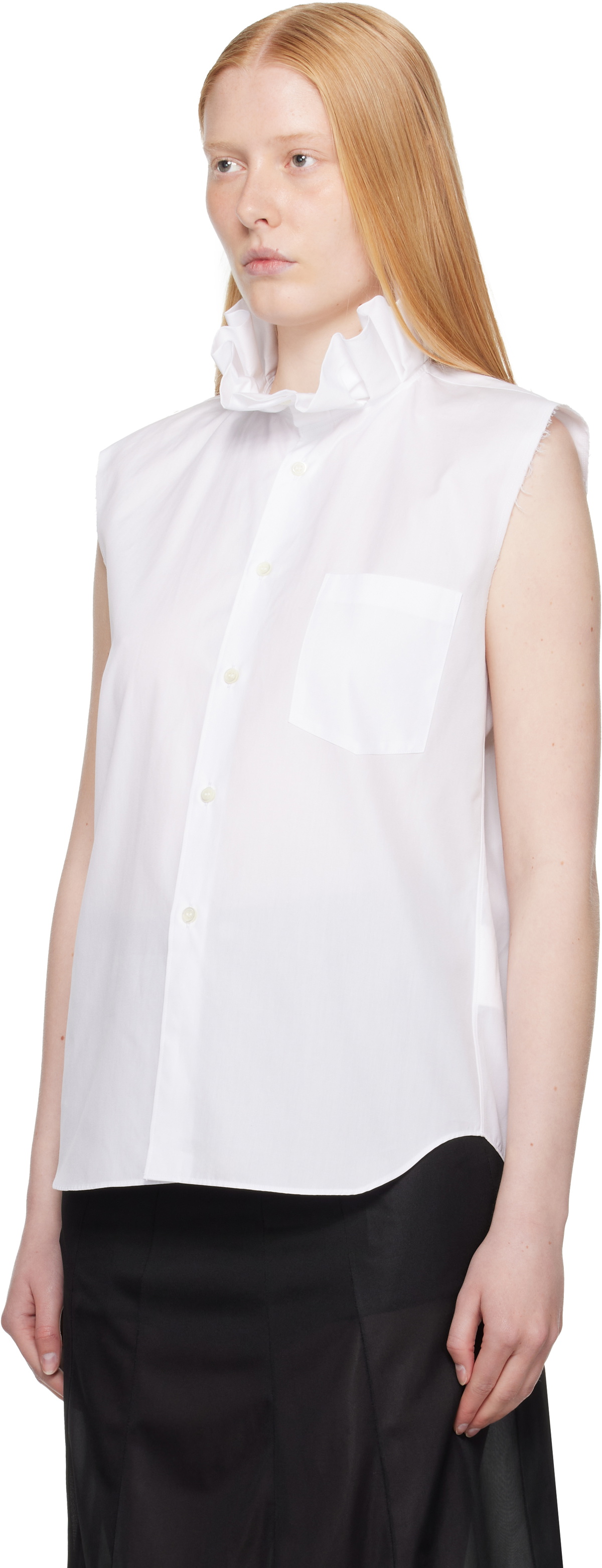 Comme des Garçons Homme Plus White Broad Shirt