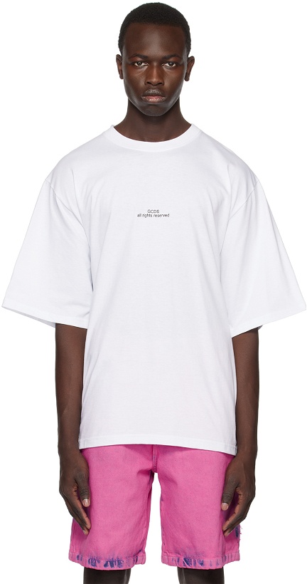 Photo: GCDS White Printed T-Shirt