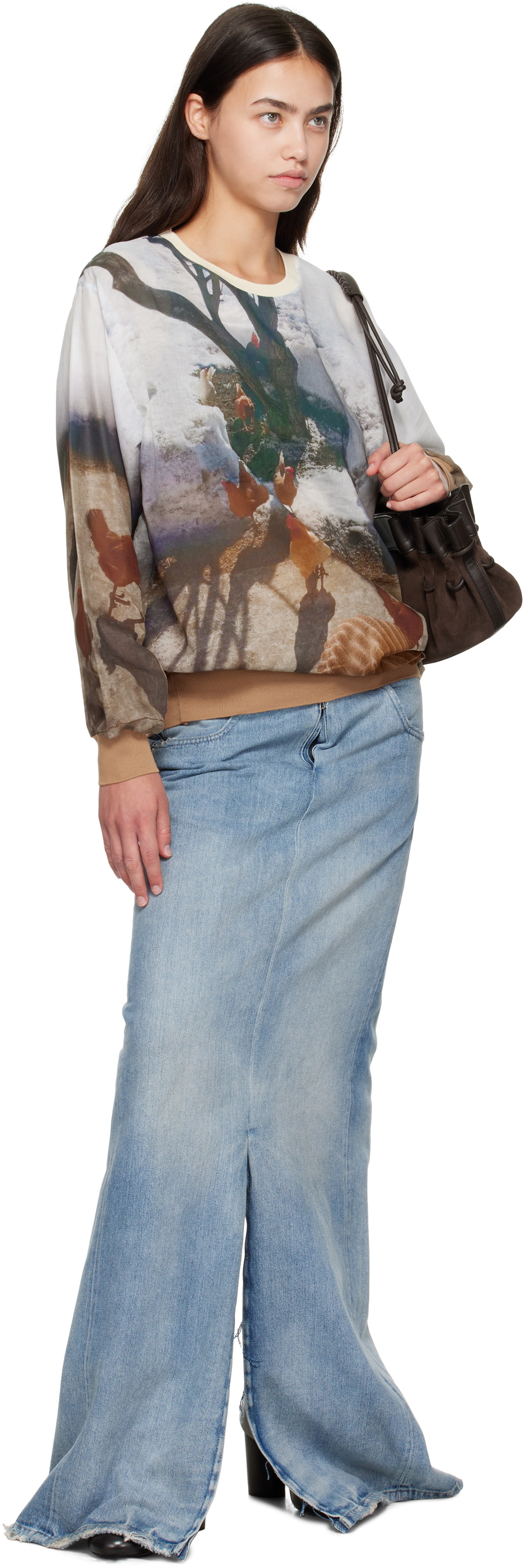 Bless Multicolor Nº80 Holidaysnowchicken Long T-shirt