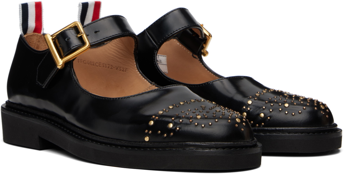 Thom Browne Black Soft Spazzolato Stud Thom John Loafers